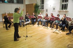 Probe mit Posaunenwart