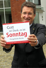 EKD-Ratsvorsitzender Bischof Wolfgang Huber setzt sich für die Sonntagsruhe ein